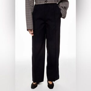 Plan C Black Trousers With Front Pleat
